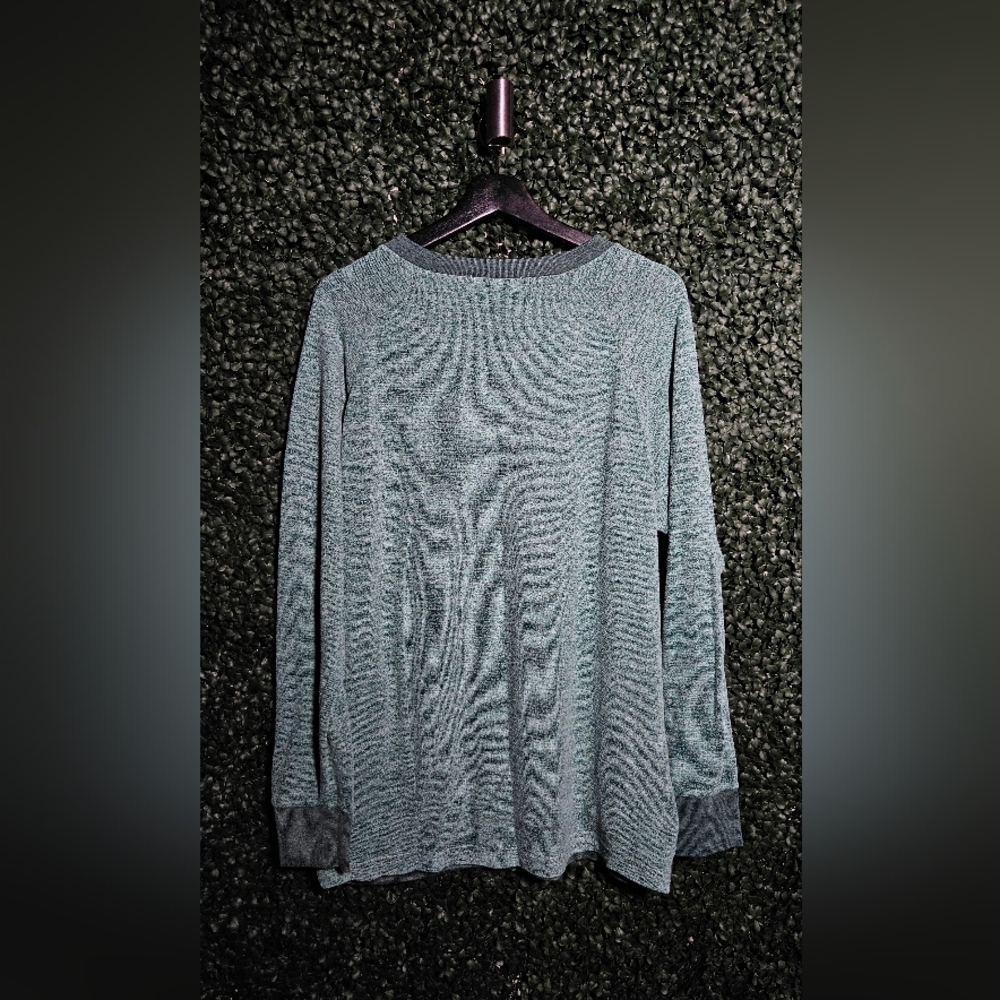 Green Cozy Women's Lightweight Sweater Shirt - Picture 5 of 5